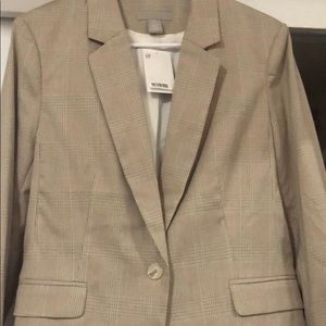 H&M pink and beige blazer
